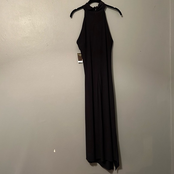 NWT Taylor Sz 12 Black Halter High Slit Maxi Dress! - Picture 13 of 15